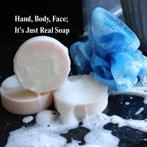 troutcreeksoaps® Traditional Lard Soap, 3 Bars | Natural, Unscented & Biodegradable | Handmade with Just 3 Simple Ingredients | Pig Tallow Bar Soap Made in the USA