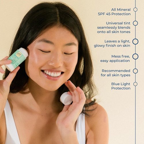 CoTZ Mineral Sunscreen Stick SPF 45 - Water Resistant Zinc Oxide Formula | Broad Spectrum Protection | 1 oz / 30 g