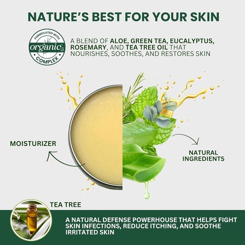 KESMEDIK Tea Tree Oil Balm - Soothes Itching & Rashes | Antifungal Relief for Skin Issues