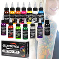 Tattoo Ink Set Professional 14 Colors 1oz (30ml) Vegan-Friendly Pigment Tattoo Ink Color Set Supplies