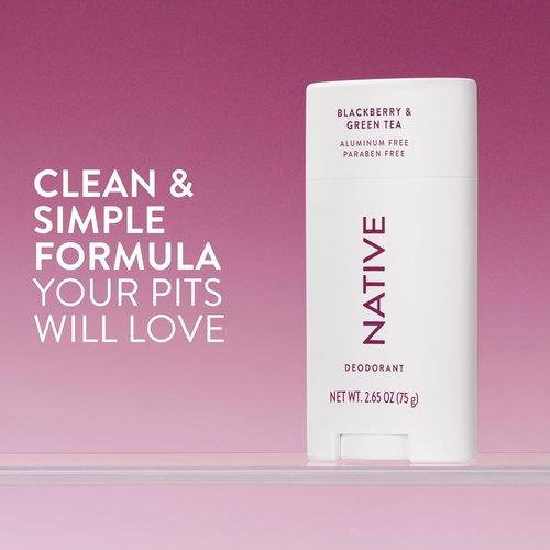 Native Deodorant - Aluminum Free Blackberry & Green Tea Formula | 72-Hour Odor Control, 2.65oz