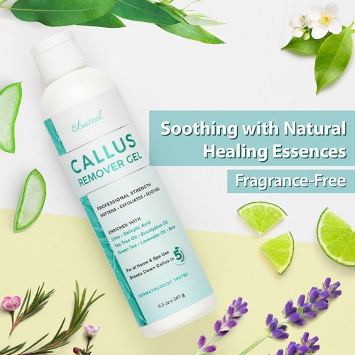 Ebanel Professional Callus Remover Set - Urea Cream 40% & Salicylic Acid 2% for Soft Feet | Exfoliator & Toenail Softener