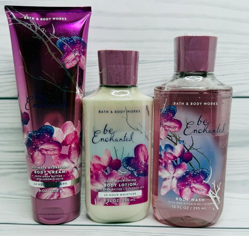 Bath & Body Works Be Enchanted Body Wash, Lotion & Hydration Cream | 3-Piece Gift Set