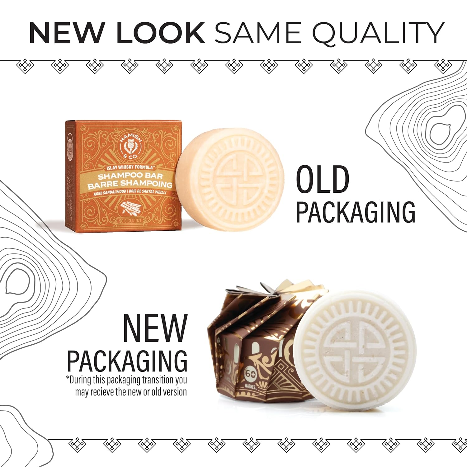 Viori Hamish & Co. Shampoo Bar - Aged Sandalwood - Natural Men's Shampoo - Handcrafted with Islay Whiskey