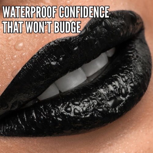 Mynena Jet Black Matte Liquid Lipstick - Long-Lasting, Waterproof, Smudge-Proof Color | All-Day Comfort