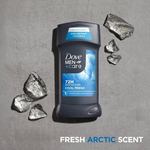 Dove Men+Care Antiperspirant Deodorant Cool Fresh 4 Count for a Long-Lasting Aqua Scent, with 72H Protection, 2.7 oz