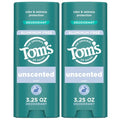 Tom’s of Maine Unscented Aluminum Free Natural Deodorant For Women & Men | Goes on Clear | Odor & Wetness Protection | Naturally Derived and Moisture-Locking Ingredients | 3.25 oz (2 Pack)
