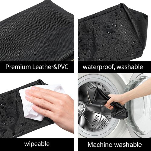 FANGENKE Easter Basket Gifts for Girls Women,Portable Makeup Bag Opens Flat for Easy Access,Cosmetic Bag Toiletry bag With Padded for Protection for Travel&Daily Use,Travel Accessories Bag(Black)
