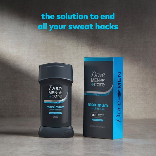 Dove Men+Care Invisible Solid Stick Clean Comfort Maximum Protection Deodorant For Men 96-Hour Comfort 2.6 oz