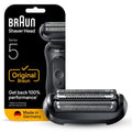 Braun Series 5 Electric Shaver Replacement Head, Easily Attach Your Shaver Head for a Shave as efficient as Day one, Compatible with New Generation Series 5 Shavers, 54B, Black