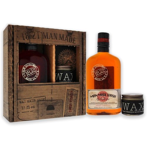 18.21 Man Made Luxury Gift Set - 3-in-1 Shampoo, Conditioner & Body Wash | Sweet Tobacco or Spiced Vanilla Fragrance