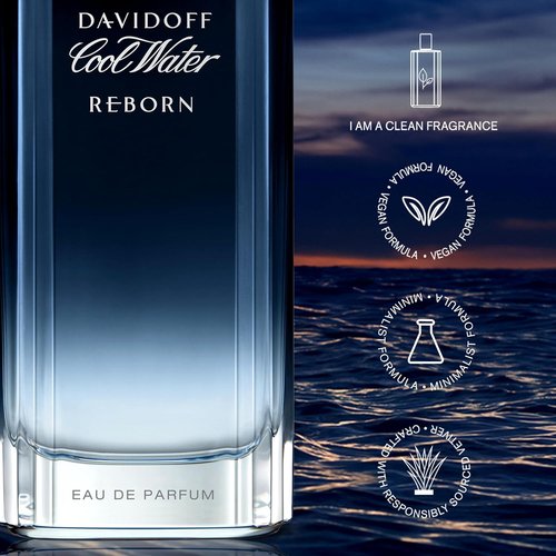 Davidoff Cool Water Reborn Eau de Parfum - Fougère Men's Cologne with Cedarwood & Vetiver - Long Lasting Scent