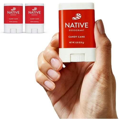Native Candy Cane Mini Deodorant - Refreshing Scent | 0.35oz Travel Size