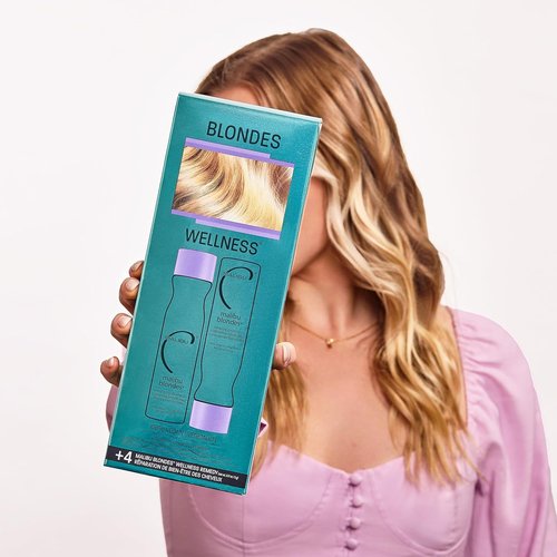 Malibu C Blondes Enhancing Shampoo & Conditioner Set | Moisturizing Purple Formula for Blonde Hair - 9 oz
