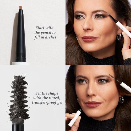 Julep Brow 101 Sculpting Pencil & Tinted Gel Set - Dual-Ended Eyebrow Tool for Defined, Waterproof Brows - Taupe