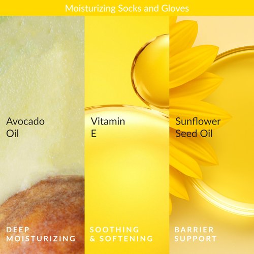 Epielle Hydrating & Moisturizing Hand & Foot Masks, Relieve and Soften Dry, Rough Skin, Self Care Gifts for Women, Spa Kit, Easter Basket Stuffers, 6 Moisturizing Gloves & 6 Moisturizing Socks