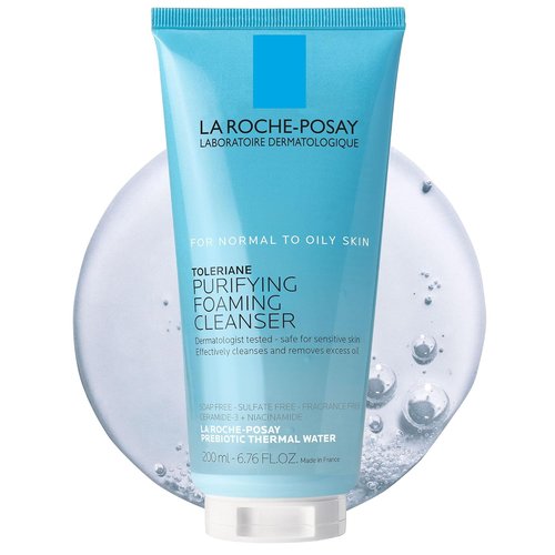 La Roche-Posay Toleriane Foaming Facial Cleanser - Oil-Free Pore Cleanser with Niacinamide & Ceramides for Sensitive Skin