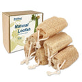 Balifeel Natural Loofah Sponge Organic Loofa Set 6 Pack,Exfoliating Body Scrubber Shower Luffa Men and Women for Bath Cleaning Skin Back and Face Eco Tool