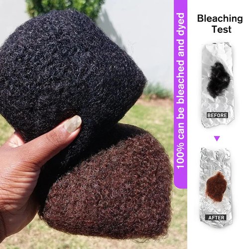 JIFFYLOCS Afro Kinky Bulk 100 ％ Human Hair for Dreadlock Extensions,10 Inch 60g 2 Bundles/Package Black,Making Dreadlocks Twist or Braids Repair Extensions