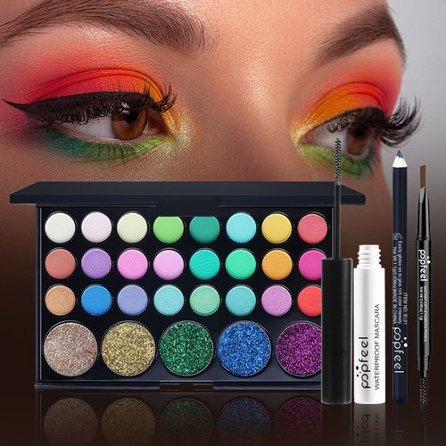 Melearch Makeup Set Box, Festival Surprise Assortment Gift with Professional Makeup Products, Cosmetics Set Party Favors for Women Girls Teenager, Vegan & Cruelty-Free, Set E