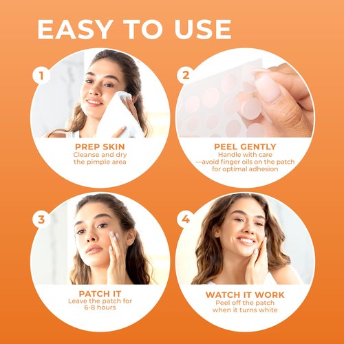 PatchRx Pimple Patches for Face (240 Patches), Hydrocolloid Acne Patches, Pimple Patch Pimple Stickers, Hydrocolloid Patch Acne Dots Acne Pimple Patches For Face, Zit Patches, Acne Spot
