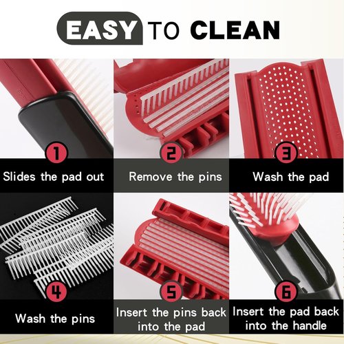 Skiennix Hair Brush Set - 2 PCS Classic Styling Brushes for Curly, Thick Hair | Detangling & Shaping Tools