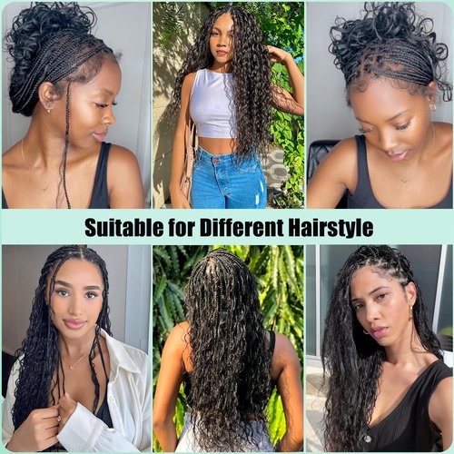 IXIMII Human Braiding Hair 18 inch 3.5oz(100g) 100% Human Hair Deep Wave Bulk No Weft Natural Black Color Curly Hair Extensions for Boho Braids