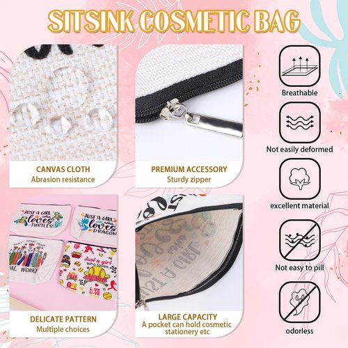 Sitsink Korean Drama Fan Gifts - Funny Gifts for K-pop Lovers, Small Makeup Bag Korean Stuff Merch Gifts for Women, Korean Accessories Essential Gifts for Friends Besties Birthday Christmas Gifts