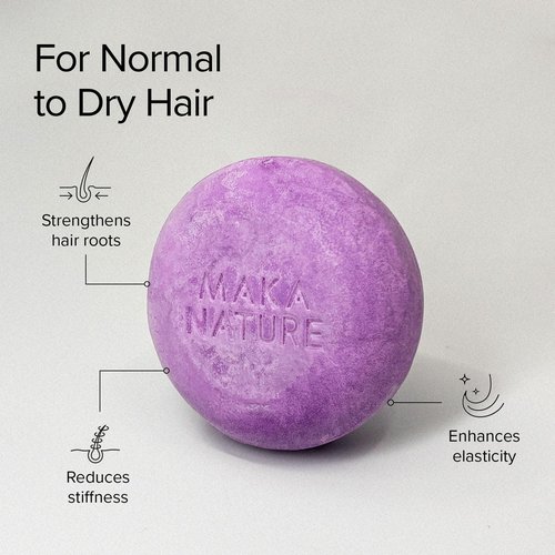 Maka Nature Lavender Shampoo Bar - Moisturizing Vegan Solid Shampoo for Normal to Dry Hair | Eco-Friendly 3.35 oz