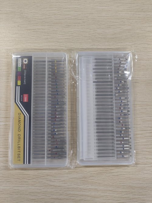 Honoson 60 Pieces Diamond Nail Drill Bit Set for Nail Drill E-file 3/32 Inch Cuticle Clean Bit Ceramic Manicure Pedicure Remover Tools for Acrylic Manicure Pedicure Home Salon Use