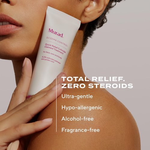 Murad Quick Relief Colloidal Oatmeal Treatment – 5% Colloidal Oatmeal Cream with Ground Cherry & Oat Lipids for Eczema-Prone Skin Hydrates, Soothes, & Relieves Redness, Itch, Rashes – 1.7 Fl Oz