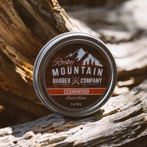 Rocky Mountain Barber Beard Balm - 100% Natural Wax Blend with Cedarwood Scent - Nourishing Formula