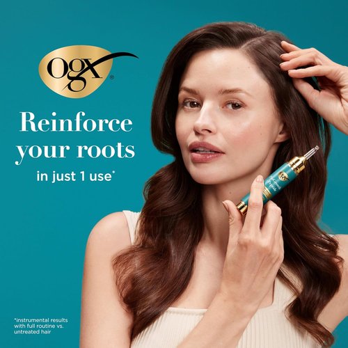 OGX ProGrowth + Peptide Scalp Serum - Strengthens & Hydrates for Natural Hair Growth | 0.33 fl. oz
