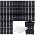 Hot or Cold Moist Cotton Towel Bulk Moist Towelettes Individually Wrapped 8.7" x 8.7",White Towel Services,Refreshment Pre Moistened Towels Lavender Scent for Travel Sport Party Spa Dentist Hotel100