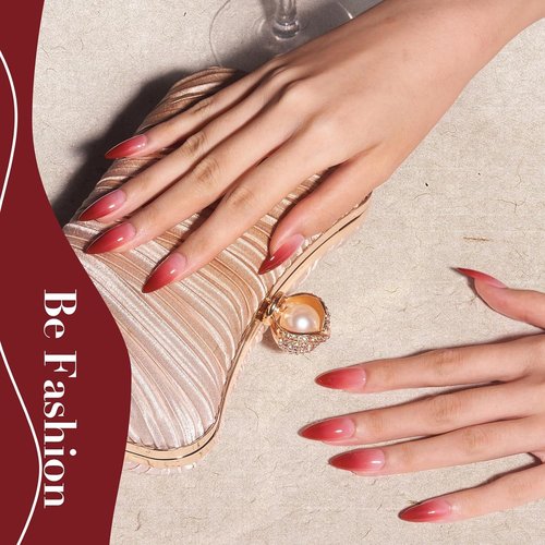 AZUREBEAUTY Dip Powder Starter Kit - Brown Red Glitter | 6 Colors for DIY French Nail Art
