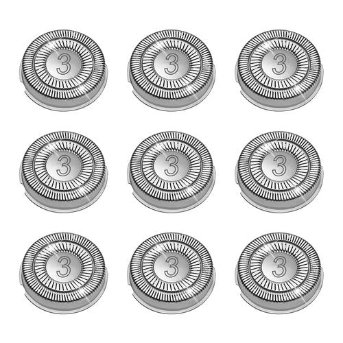 Philips Norelco SH30 Replacement Heads - 9 Pack Double Blades for Series 3000, 2000, 1000 & S738