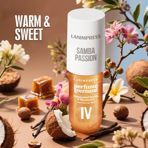 Regine Switzerland Hair Mist & Body Spray - Sweet Amber Gourmet Perfume | Travel Size 3 FL OZ