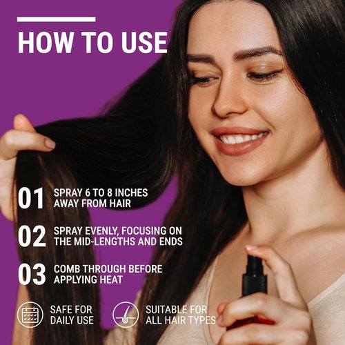 NEATLY Leave-In Keratin Heat Protectant Spray - Nourishing Frizz Control for Dry, Damaged Hair | 8.5 Oz