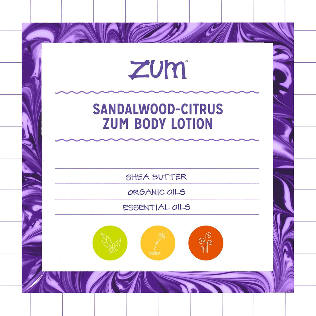 Zum Body Lotion - Sandalwood Citrus Scent for Nourishing Hydration | 8 Fl Oz