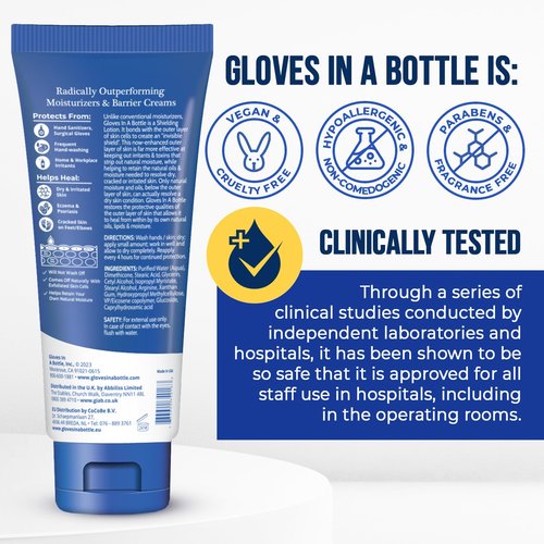 Gloves In A Bottle Shielding Lotion 3.4oz/100ml Tube + 2oz Combo - Second Skin for Hands & Body