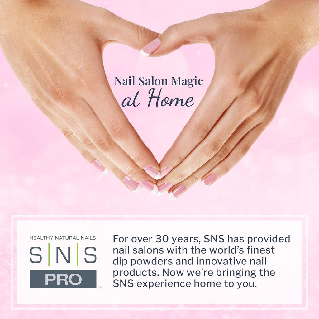 SNS Nail Dip Powder Starter Kit - Hot Pink & Red | Includes Base Coat, Activator, Brush & More