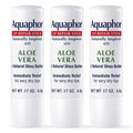 Aquaphor Naturally Inspired Lip Repair Stick with Aloe Vera and Natural Shea Butter, Hydrating Lip Balm Immediately Relieves Dryness and Soothes Chapped Lips, 0.17 Oz Stick, Pack of 3