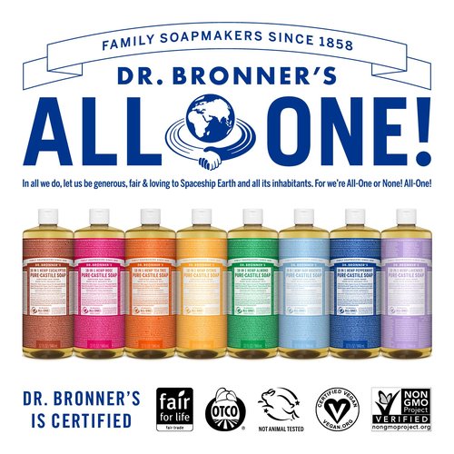 Dr. Bronner's Pure-Castile Liquid Soap - Citrus Scent, 32oz, 2-Pack | 18-in-1 Uses, Vegan & Organic