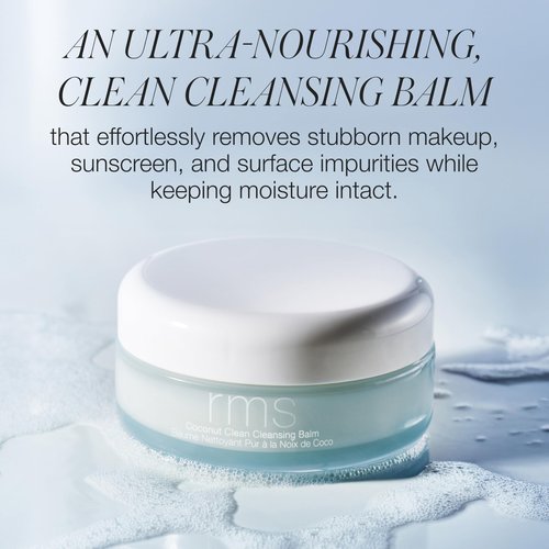 RMS Beauty Coconut Clean Cleansing Balm – Hydrating Balm-to-Oil Makeup Remover – Organic Coconut Oil & Kakadu Plum – Kind to Biome Certified – Gentle & Nourishing – 2.8 oz