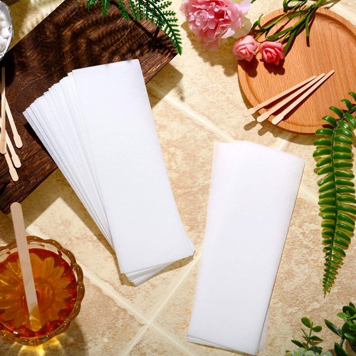400 Non-Woven Waxing Strips for Facial, Body, and Bikini Hair Removal (White)
