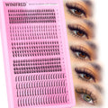 Winifred Bottom Lash Clusters with Spikes 4 Styles Lower Individual Lashes 6-7mm 420pcs Wispy Eyelash Clusters Fairy Cluster Eyelash Extensions Spiky Lashes Clusters