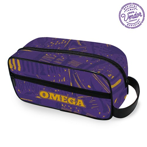 BBGreek Omega Psi Phi Fraternity Paraphernalia - Official Vendor - Travel Toiletry Bag - Dopp Kit - Abstract