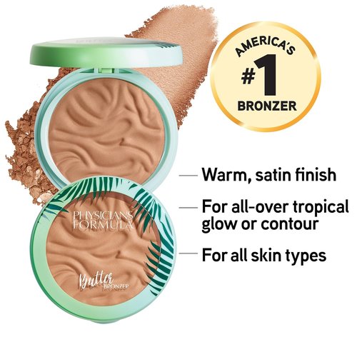 Physicians Formula Murumuru Butter Bronzer - Nourishing Moisturizer for Silky Glow | Hypoallergenic & Vegan - Sunkissed Shade