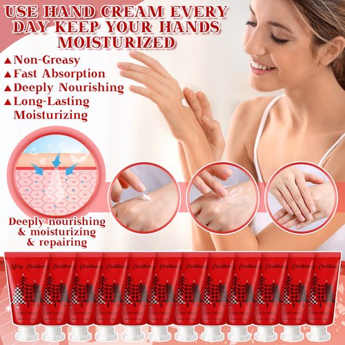 Heigble 30 Pcs Holiday Hand Cream Bulk Winter Gifts for Women Christmas Party Favors Mini Hand Lotion Set 1.1 Fl oz Travel Size for Dry Skin Women Mom Coworkers(Tree)