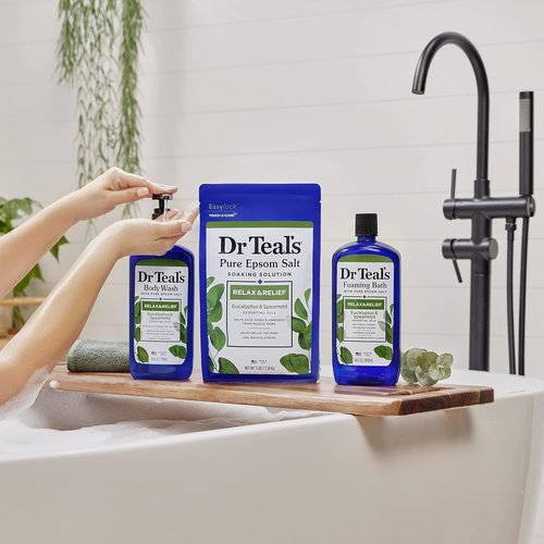 Dr Teal's Body Wash - Relax & Relief with Eucalyptus & Spearmint - 24 fl oz (Pack of 4)
